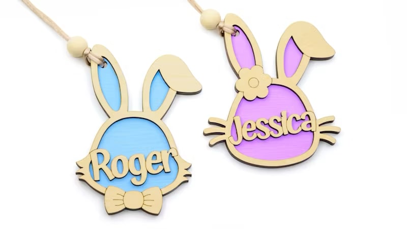 Personalized Easter Bunny Name Tag