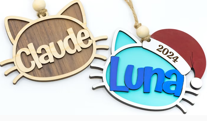 Christmas Cat Personalized Ornament