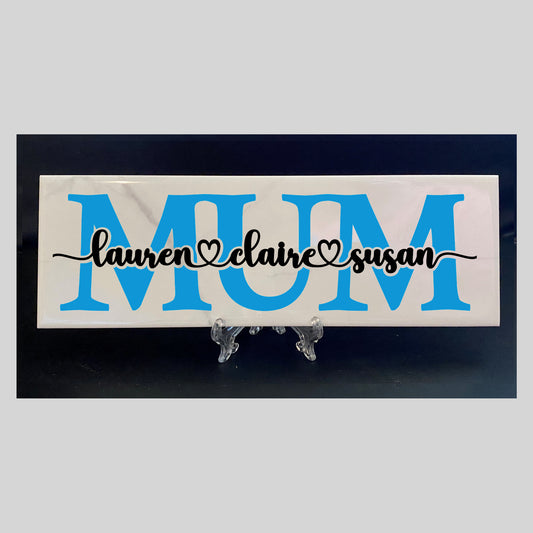 Ceramic Tile Mum Kids Names