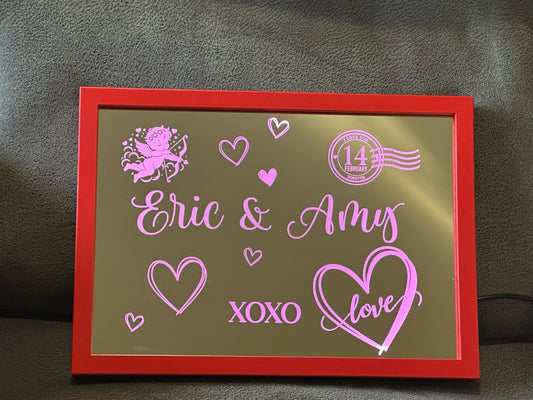 Sweetheart Glow Framed Mirror