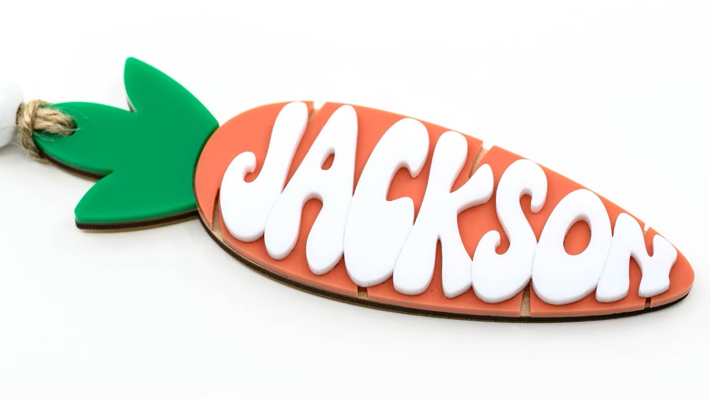 Personalized Easter Carrot Name Tag