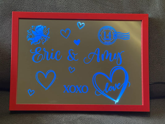 Sweetheart Glow Framed Mirror