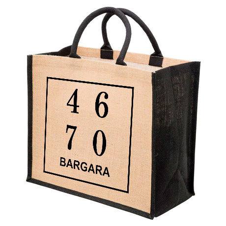 Bargara 4670 Postcode Shopping Bag, Jute Tote Bag
