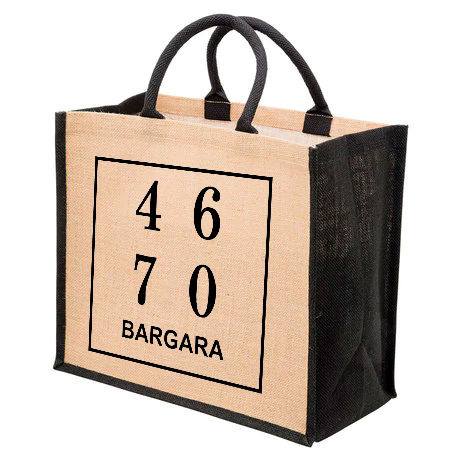 Bargara 4670 Postcode  Shopping Bag, Jute Tote Bag