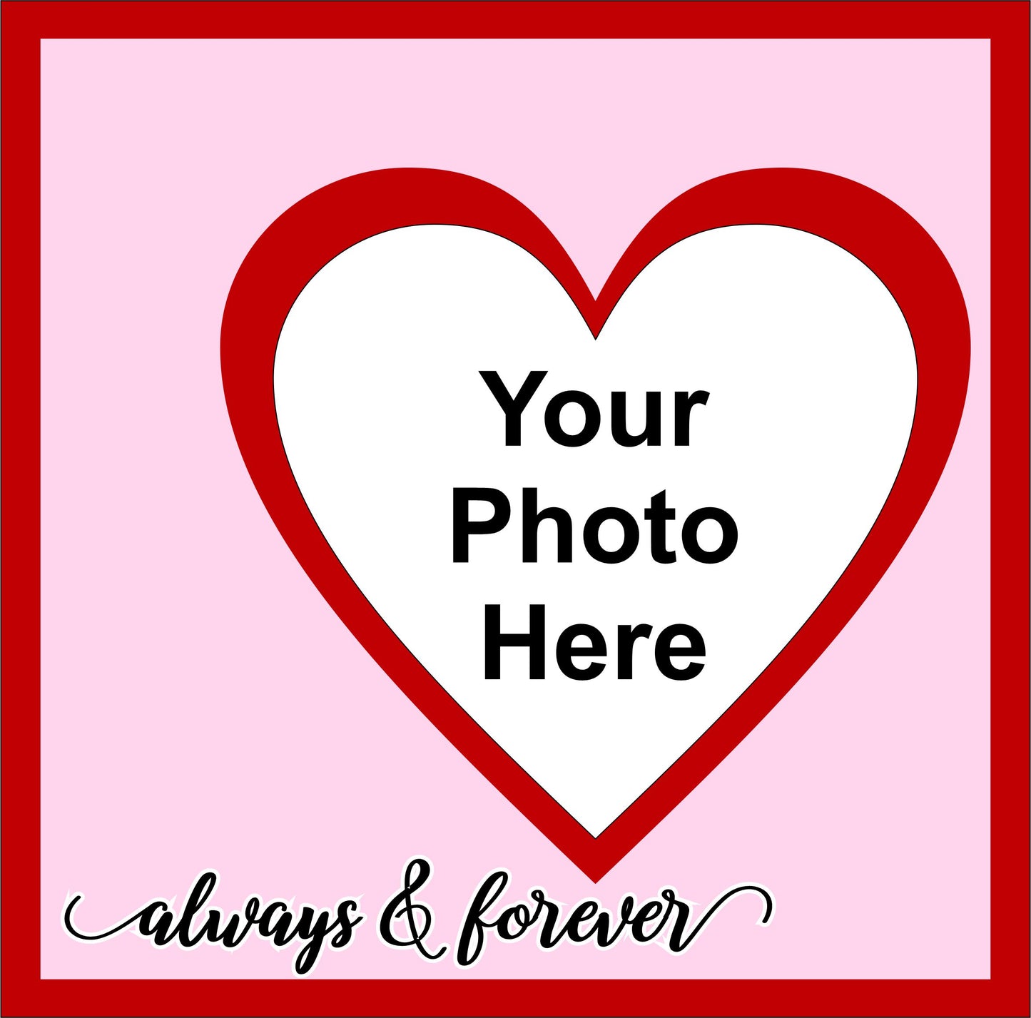 Always & Forever -Photo Slate Square -20 cm