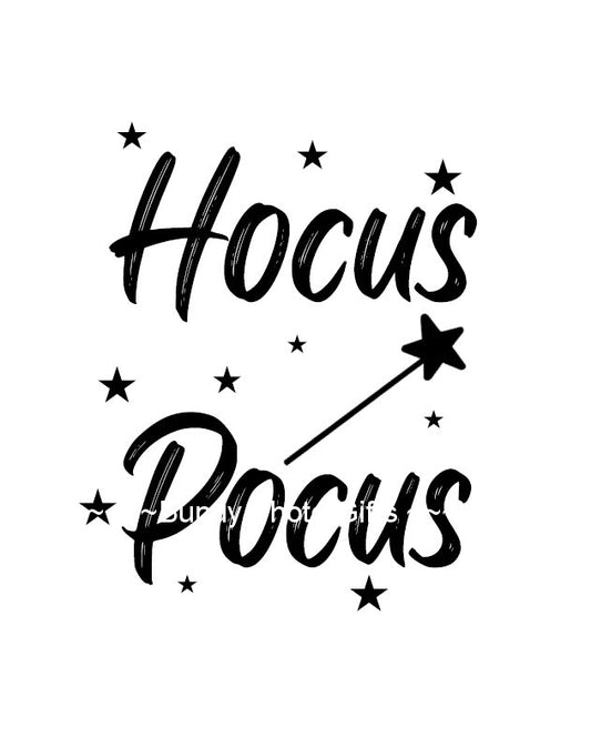 Wall Art - Happy Halloween, Hocus Pocus, Witch, Wand - Funny Wall Art