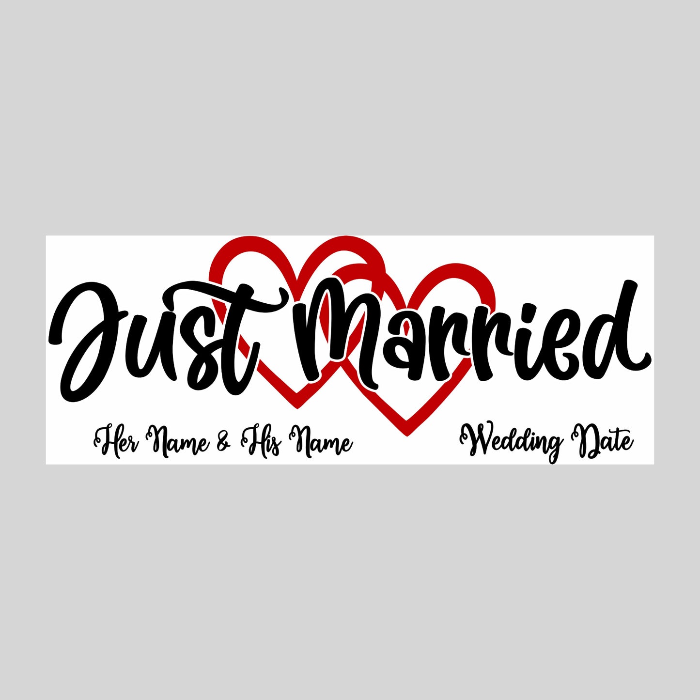 Just Married Number Plate