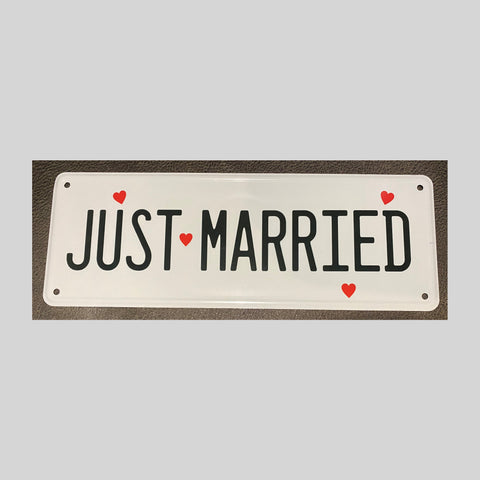Just Married Number Plate