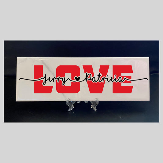 Ceramic Tile Love Couple Names