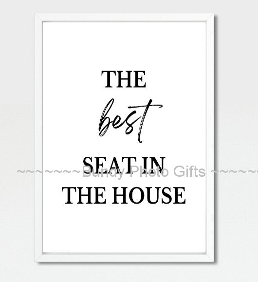 Wall Art - The Best Seat in the House - Funny Bathroom Art