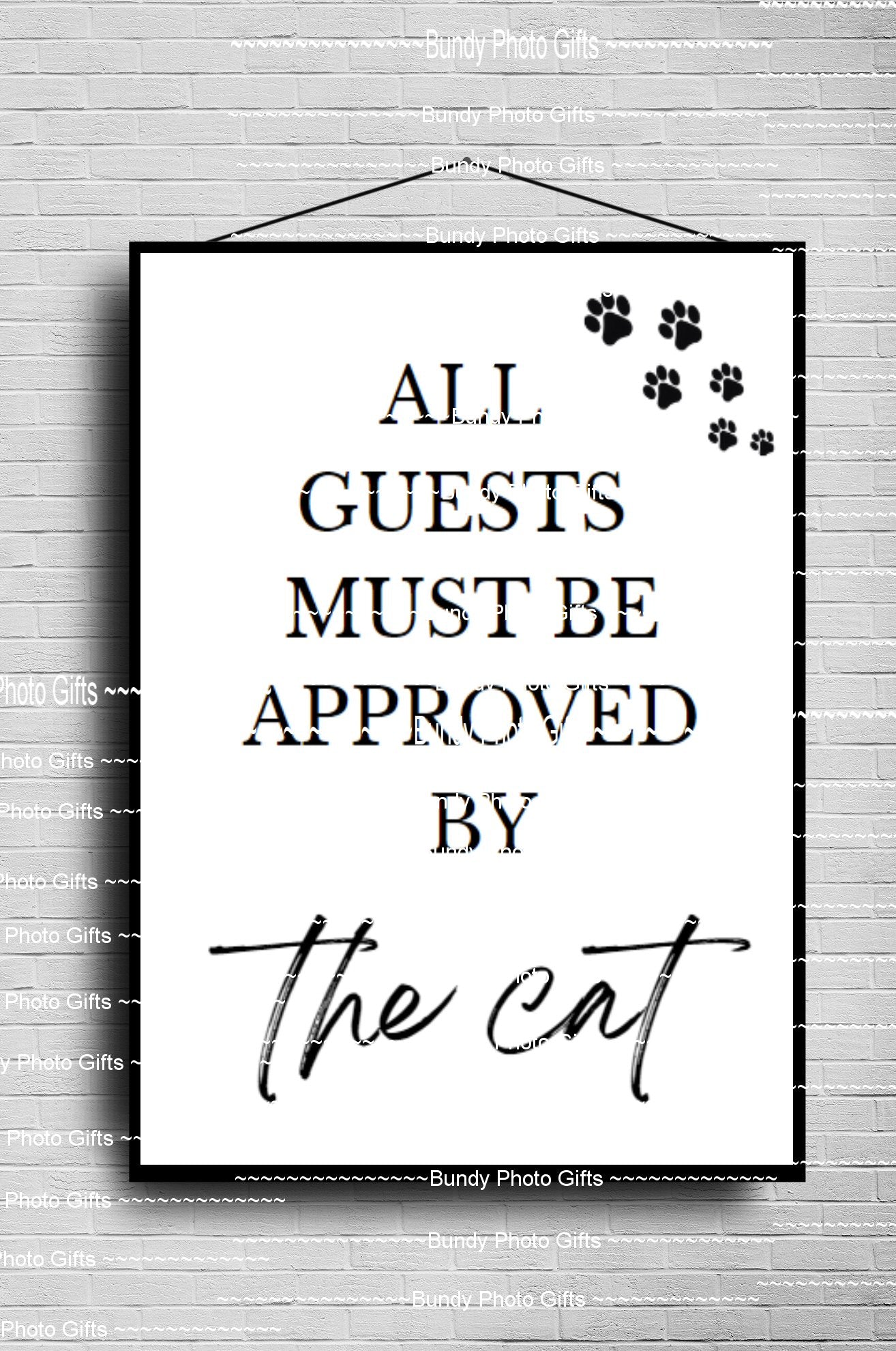 Wall Art - Approved by the Cat - Living Room Funny Art