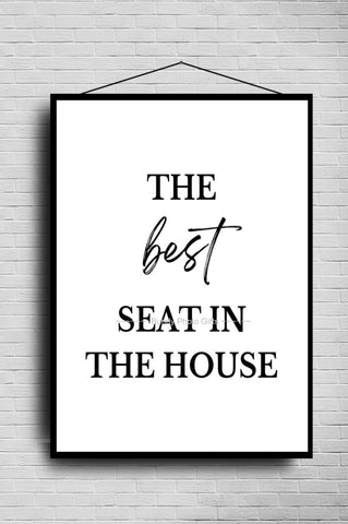 Wall Art - The Best Seat in the House - Funny Bathroom Art