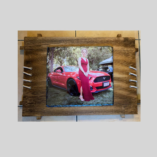 Photo Slate Large Rectangle- 28 X 30 cm on Timber Frame