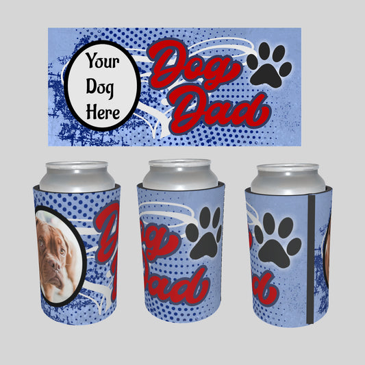 Dog Dad Photo Stubby Cooler