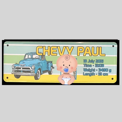 Baby Stat Number Plate