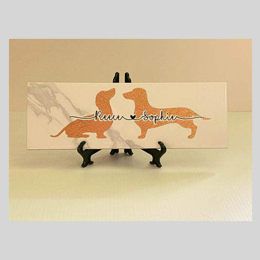 Ceramic Tile Dog Couple Names
