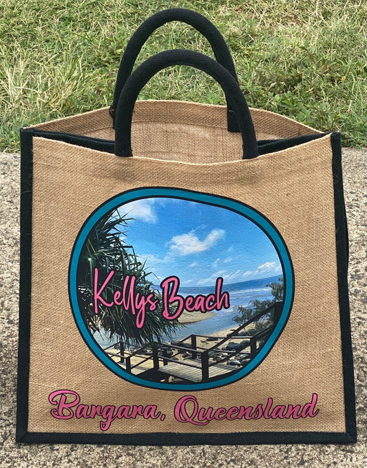 Bargara Photo Shopping Bag, Jute Tote Bag