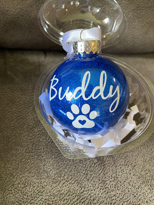Christmas Pet Glitter Bauble