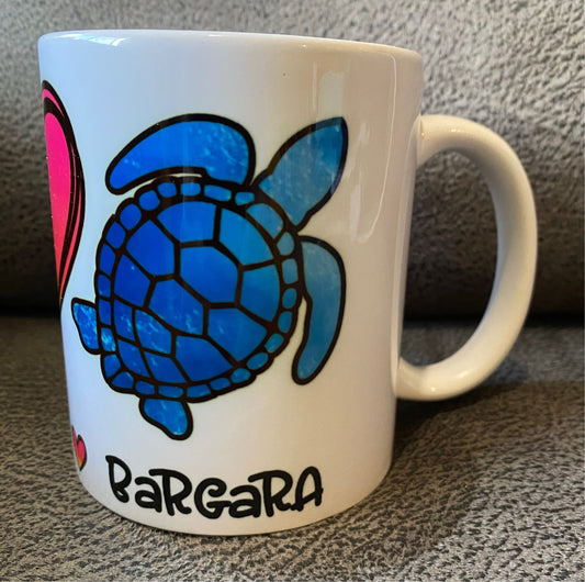 Peace Love Bargara 11 oz Ceramic Mug