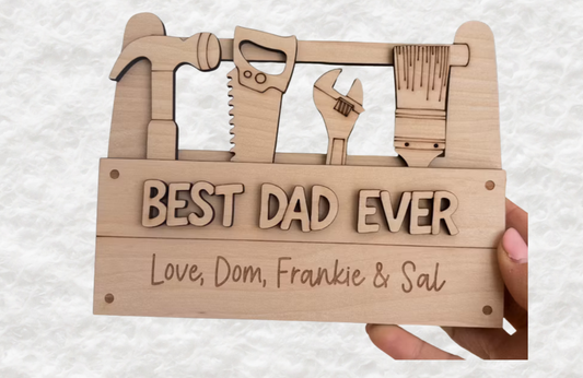Personalised Daddy Father's Day Gift – Laser Cut & Engraved