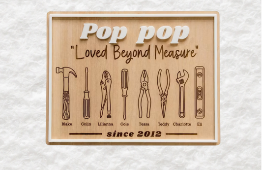 Personalised Daddy Father's Day Gift – Laser Cut & Engraved