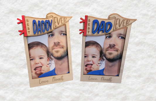 Personalised Daddy Father's Day Photo Frame – Laser Cut & Engraved