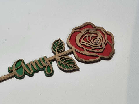 Personalized Name Flower Laser Cut