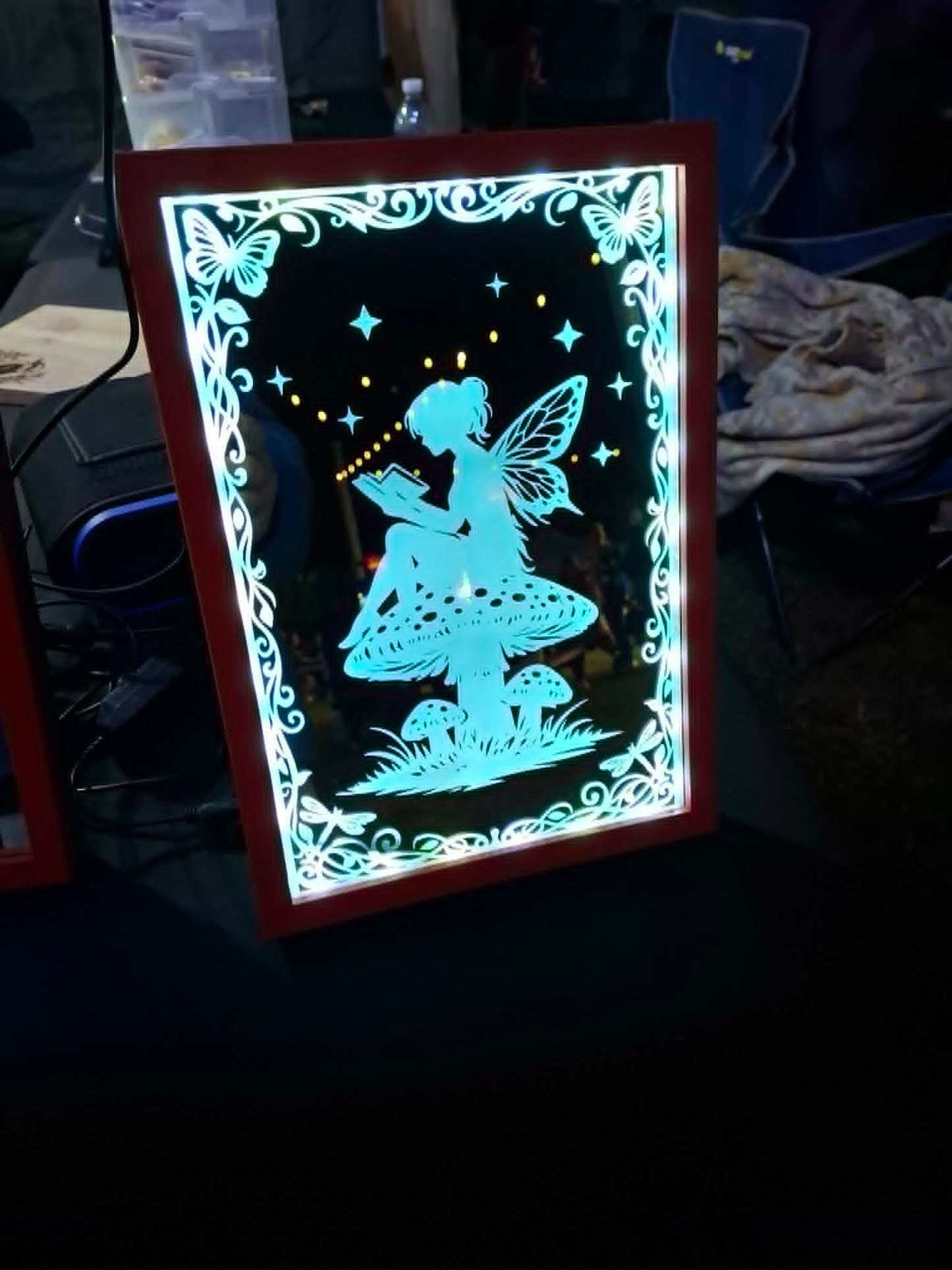 Laser Engraved Fairy LED Mirror | Magical Personalised Gift