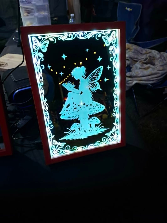 Laser Engraved Fairy LED Mirror | Magical Personalised Gift