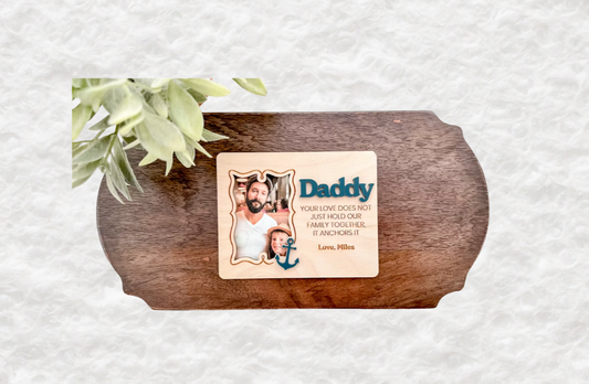 Personalised Daddy Father's Day Photo Frame – Laser Cut & Engraved (Copy) (Copy)