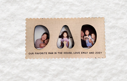 Personalised Laser Cut &amp; Engraved Father's Day Photo Frame