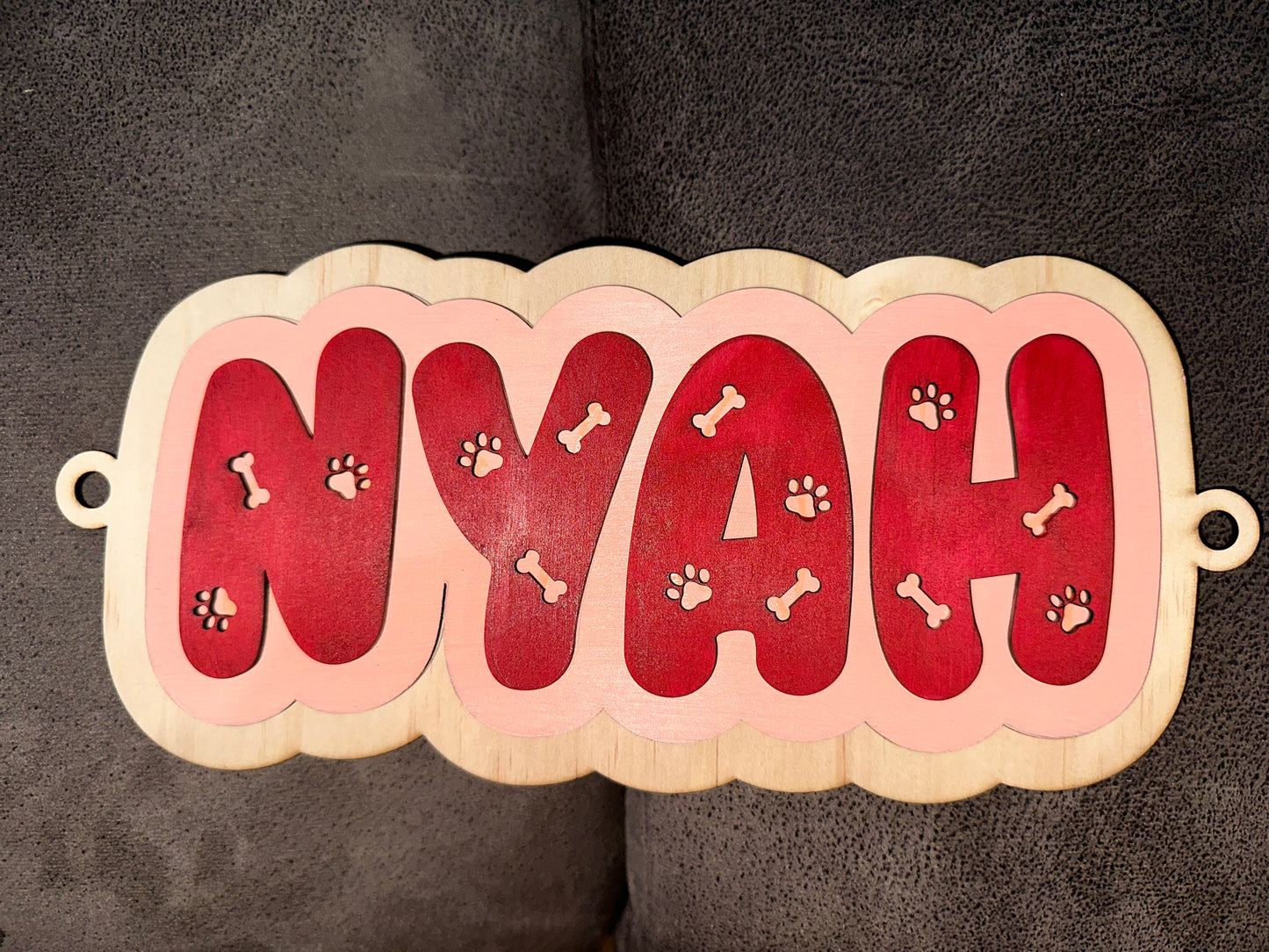 3 Layered Wooden Dog Crate Sign