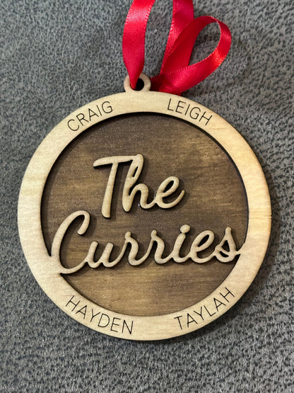 Christmas Round Personalized Ornament