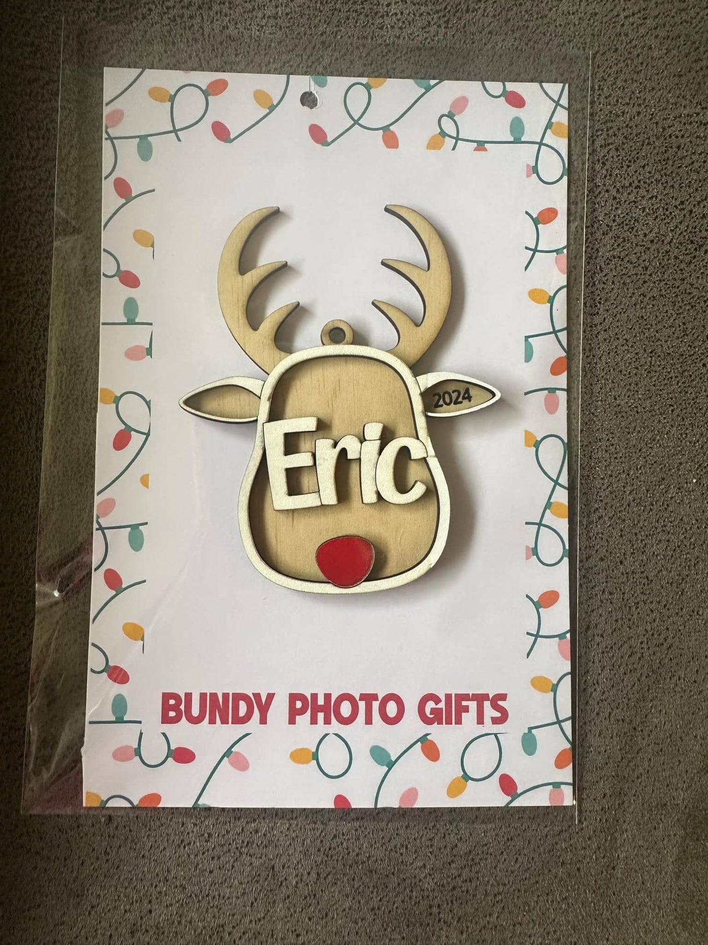 Christmas Reindeer and Snowman Personalized Ornament