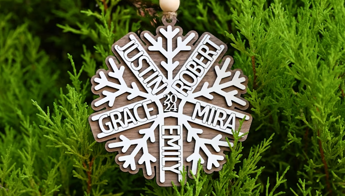 Christmas Snowflake Personalized Ornament