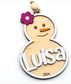 Christmas Reindeer and Snowman Personalized Ornament