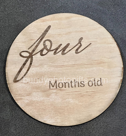 Baby Month Milestone Classic Style Wooden