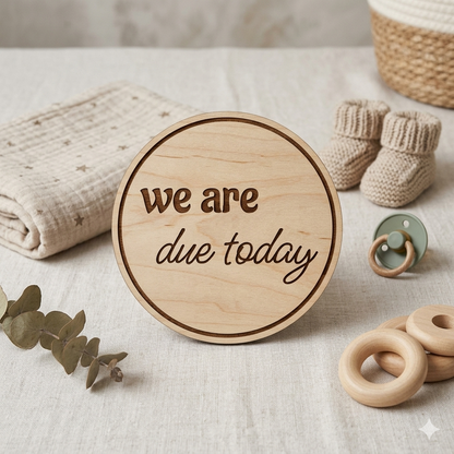 Engraved Pregnancy Announcement Disc Set