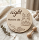 Baby Month Milestone Jungle Animals Style Wooden