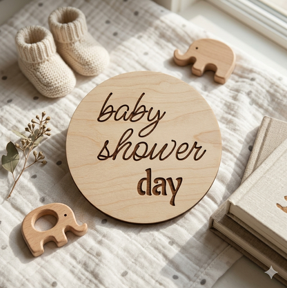 Engraved Pregnancy Announcement Disc Set