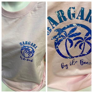 Bargara Beach Palm Trees Pink T-Shirt