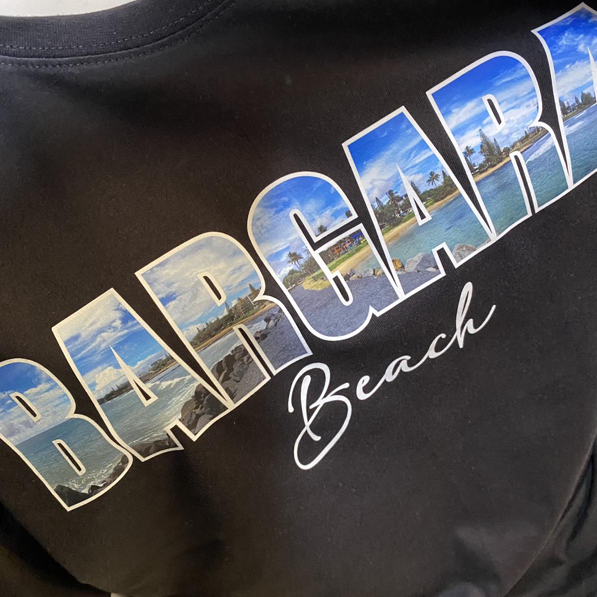 Bargara Beach Photo Text Tshirt