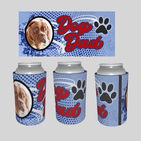 Dog Dad Photo Stubby Cooler