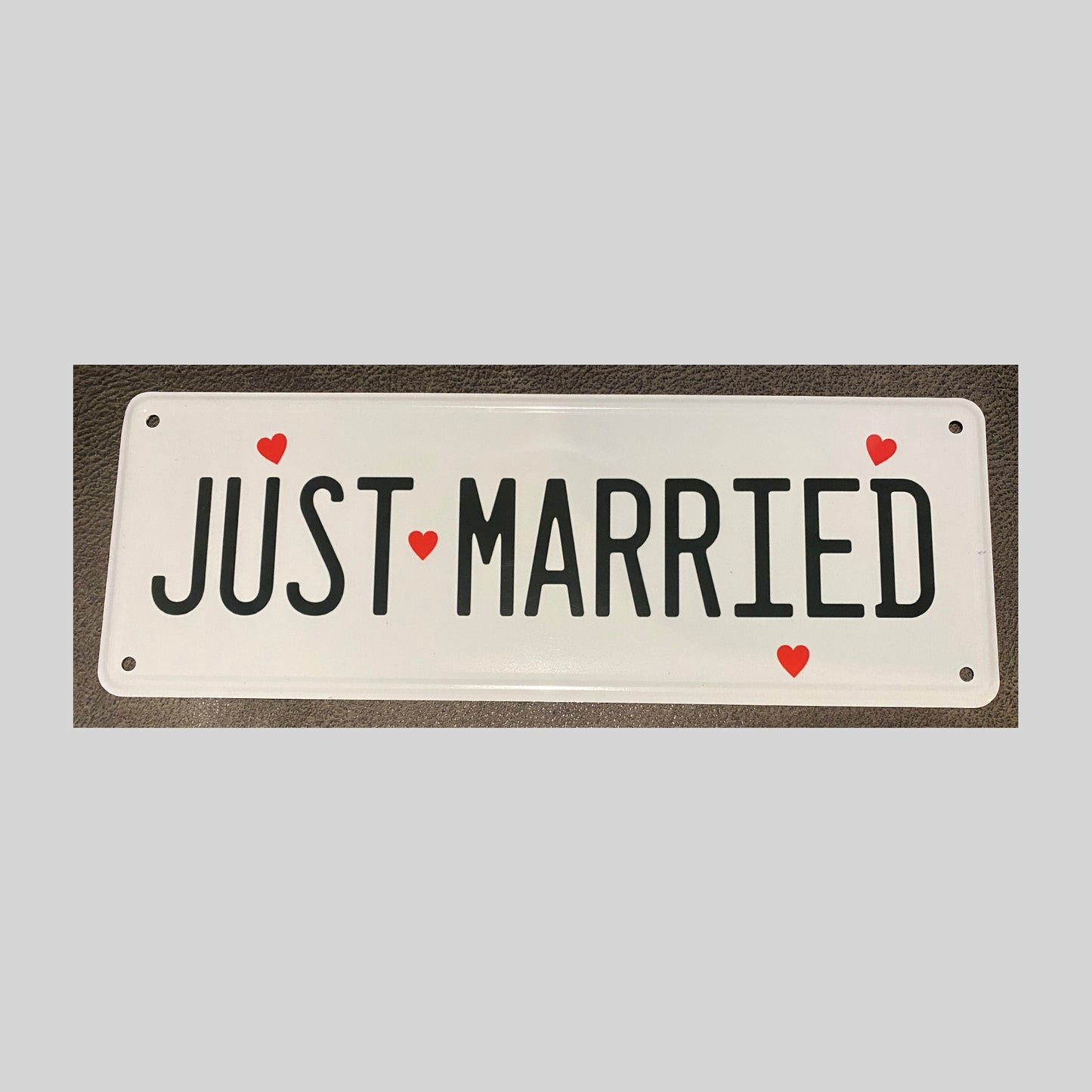 Just Married Number Plate