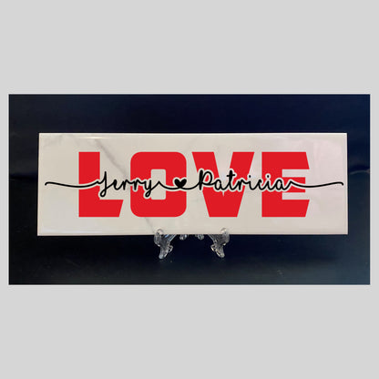 Ceramic Tile Love Couple Names