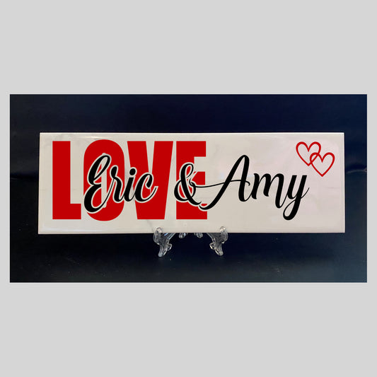 Ceramic Tile Love Couple Names