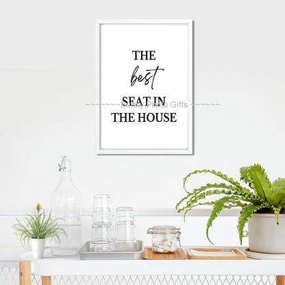 Wall Art - The Best Seat in the House - Funny Bathroom Art
