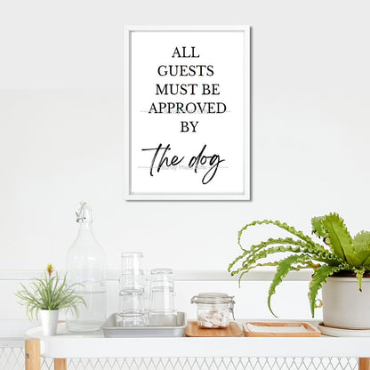 Wall Art - Approved by the Dog- Living Room Funny Art