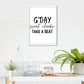 Wall Art - G’Day Sweet Cheeks - Funny Bathroom Art