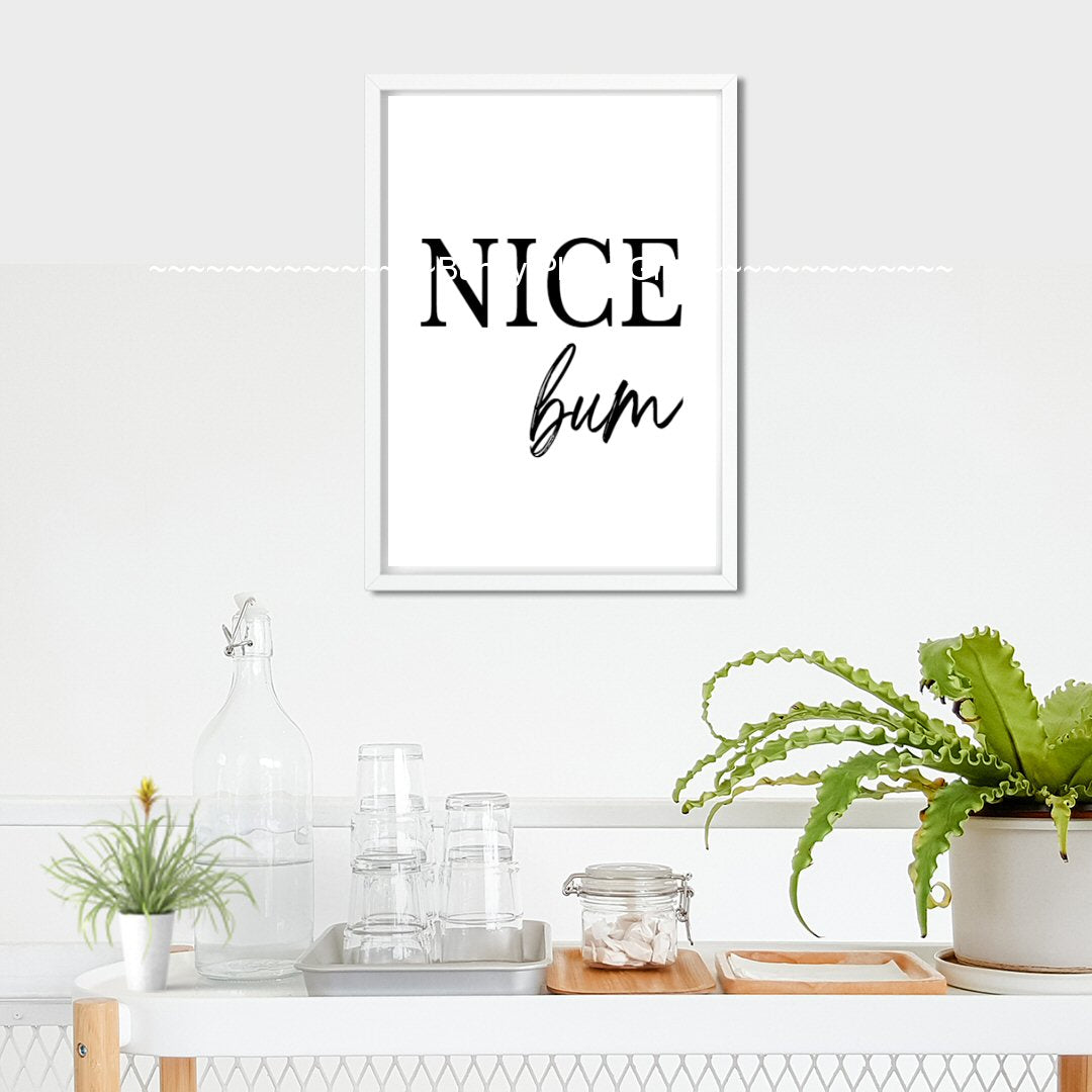 Wall Art - Nice bum - Funny Bathroom Art